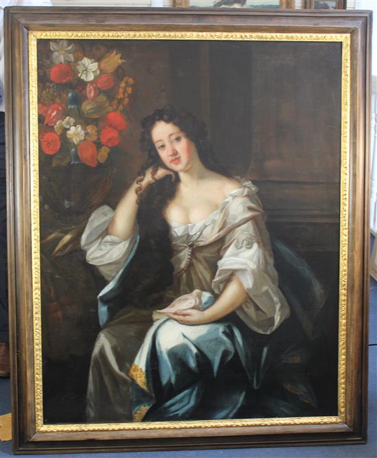 Circle of Willem Wissing (1656-1687) Portrait of a lady thought to be Lucy Walter, Mistress of Charles II, 49.5 x 40in.